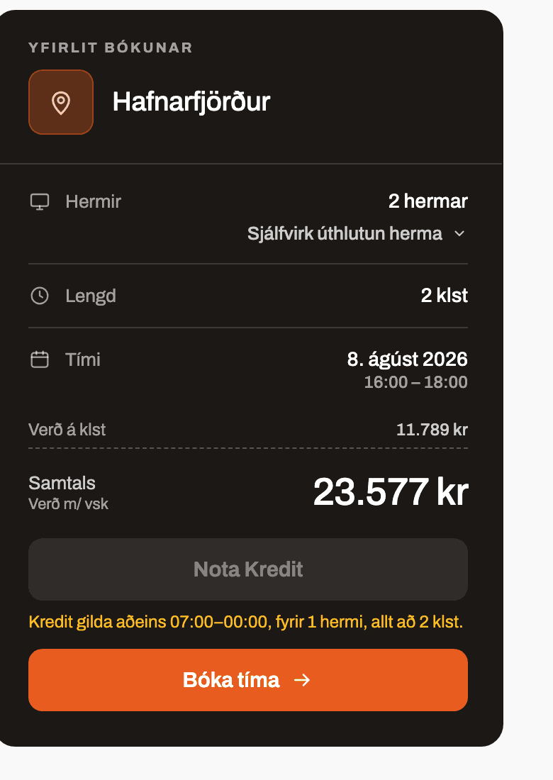 Sama kort í litum viðskiptavinar